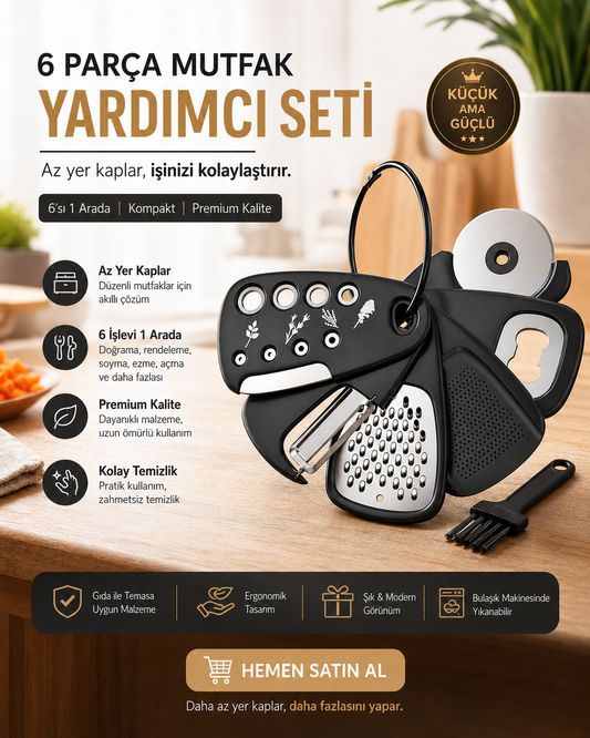 Premium 6'sı 1 Arada Mutfak Seti